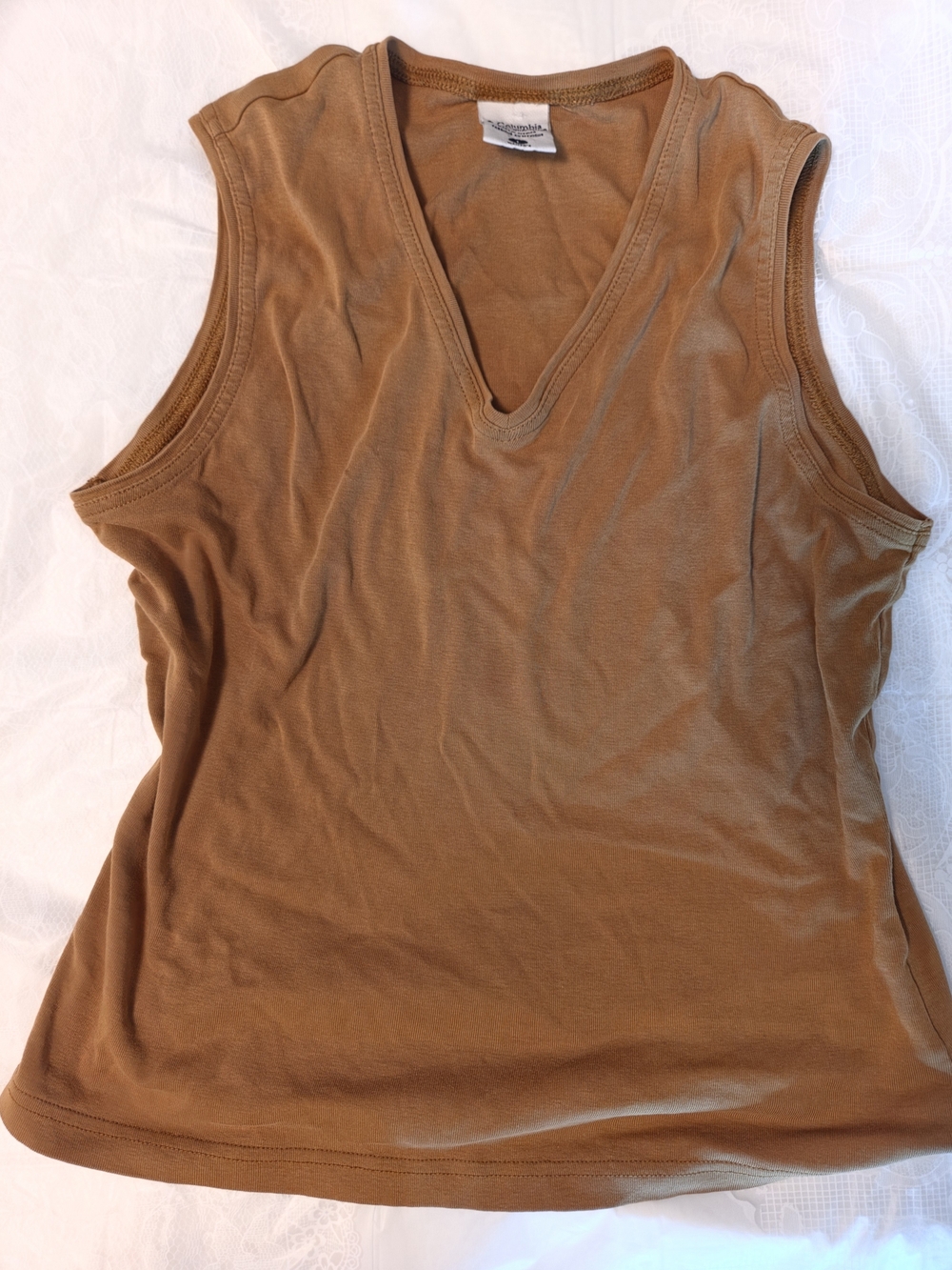 Columbia Women's V-Neck Tank Top in Brown